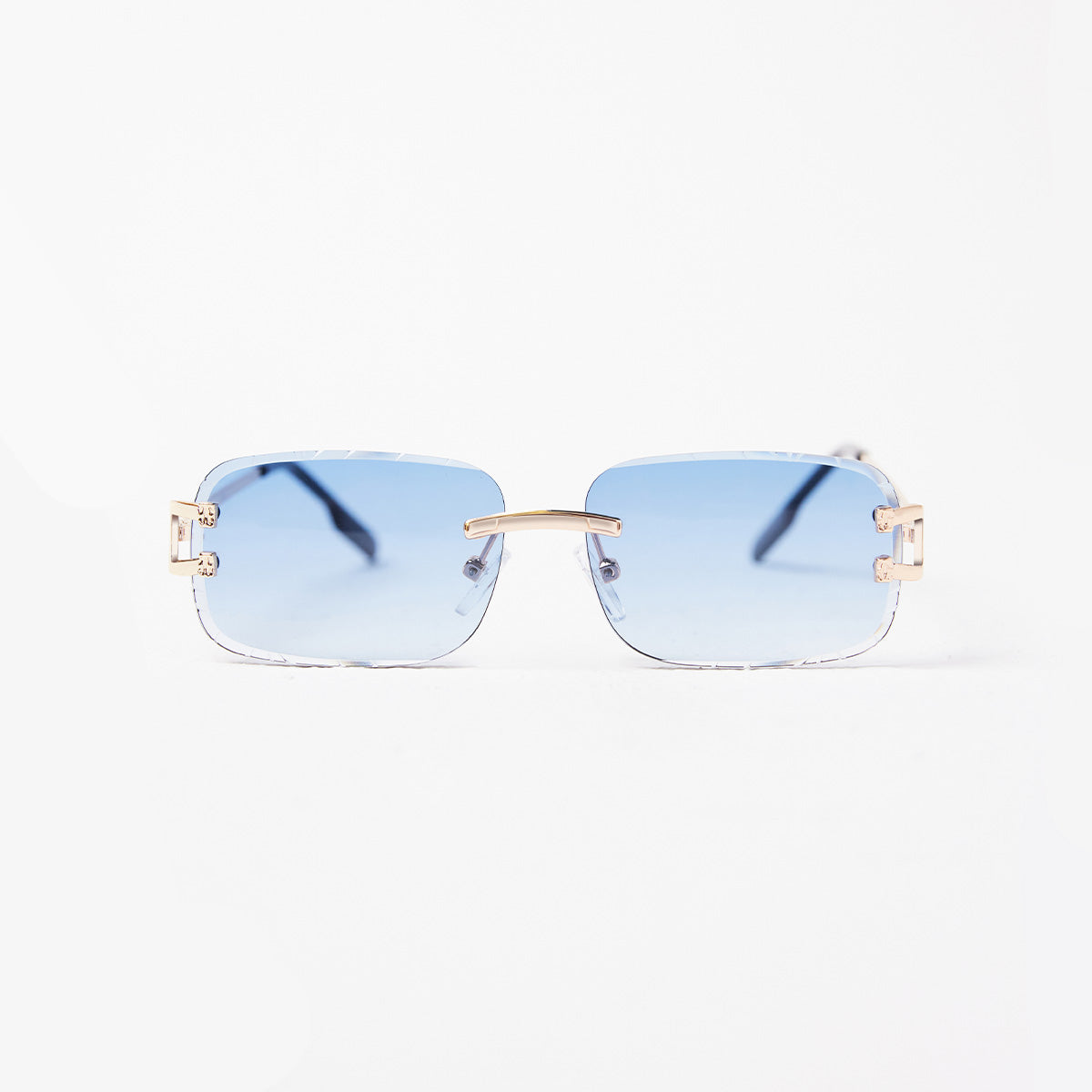 Kinslei Kids Frameless Diamond Cut Sunglasses Blue