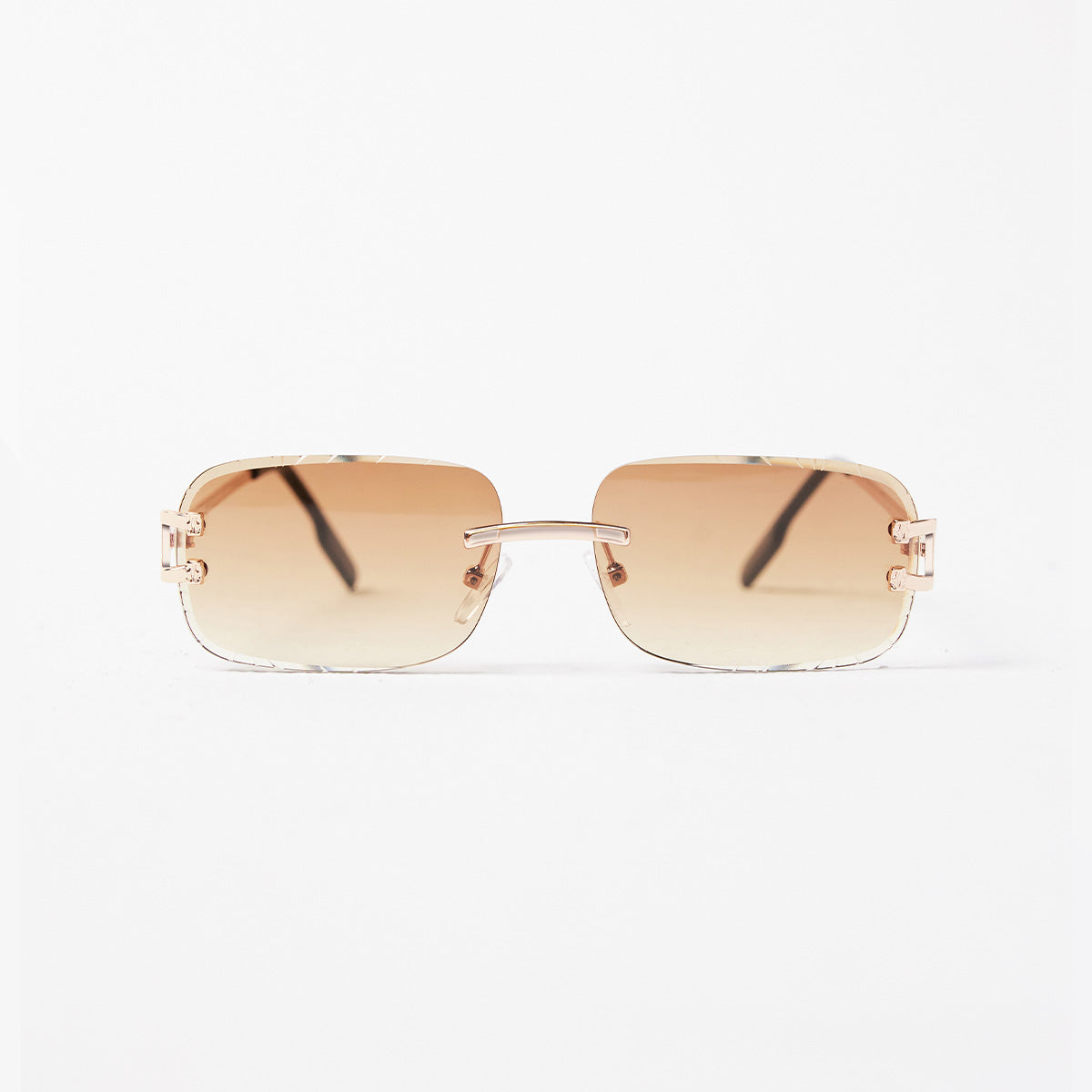 Kinslei Kids Frameless Diamond Cut Sunglasses Champagne