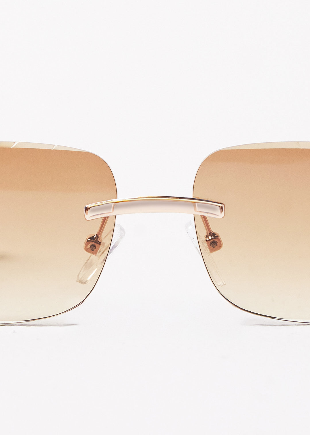 Kinslei Kids Frameless Diamond Cut Sunglasses Champagne