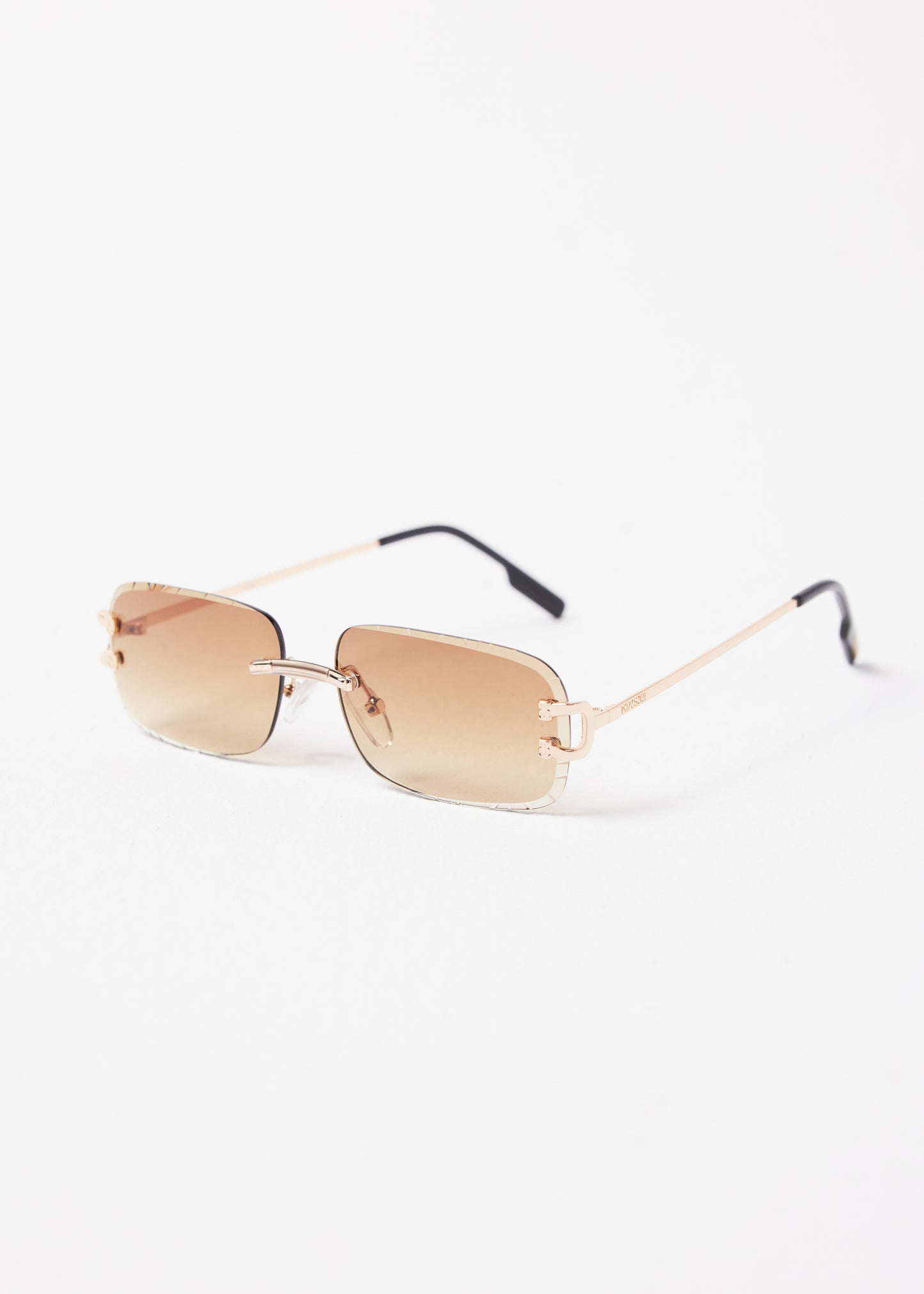 Kinslei Kids Frameless Diamond Cut Sunglasses Champagne