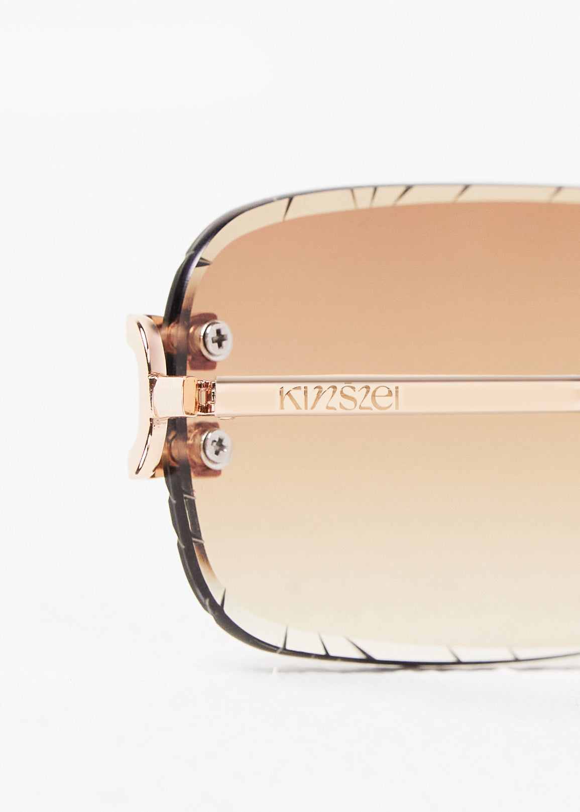 Kinslei Kids Frameless Diamond Cut Sunglasses Champagne