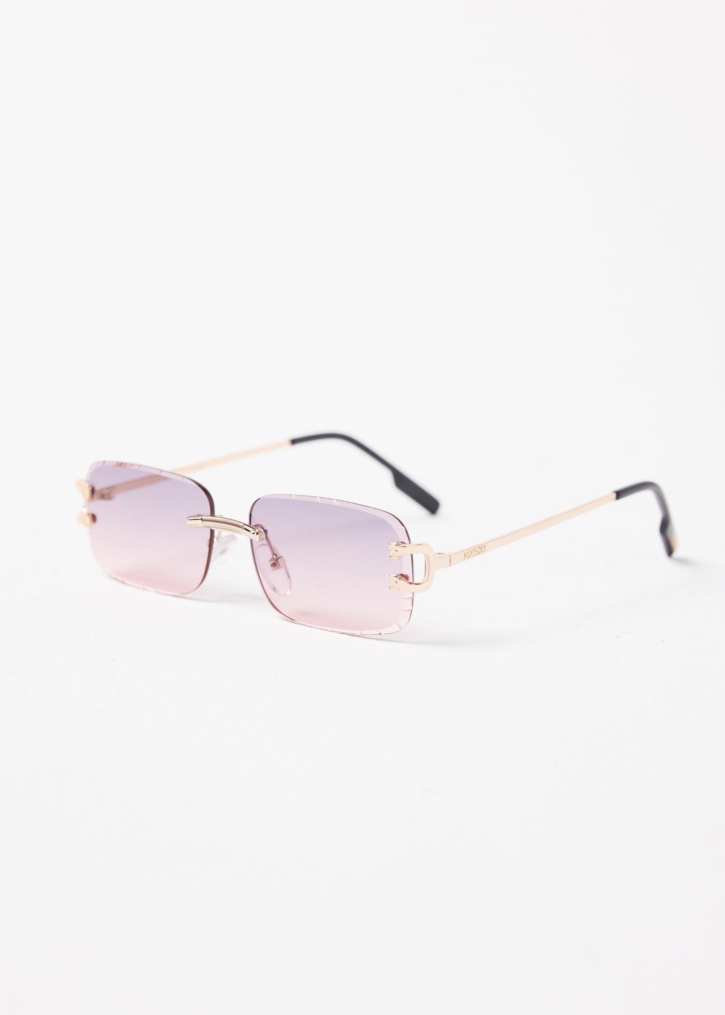 Kinslei Kids Frameless Diamond Cut Sunglasses Pink