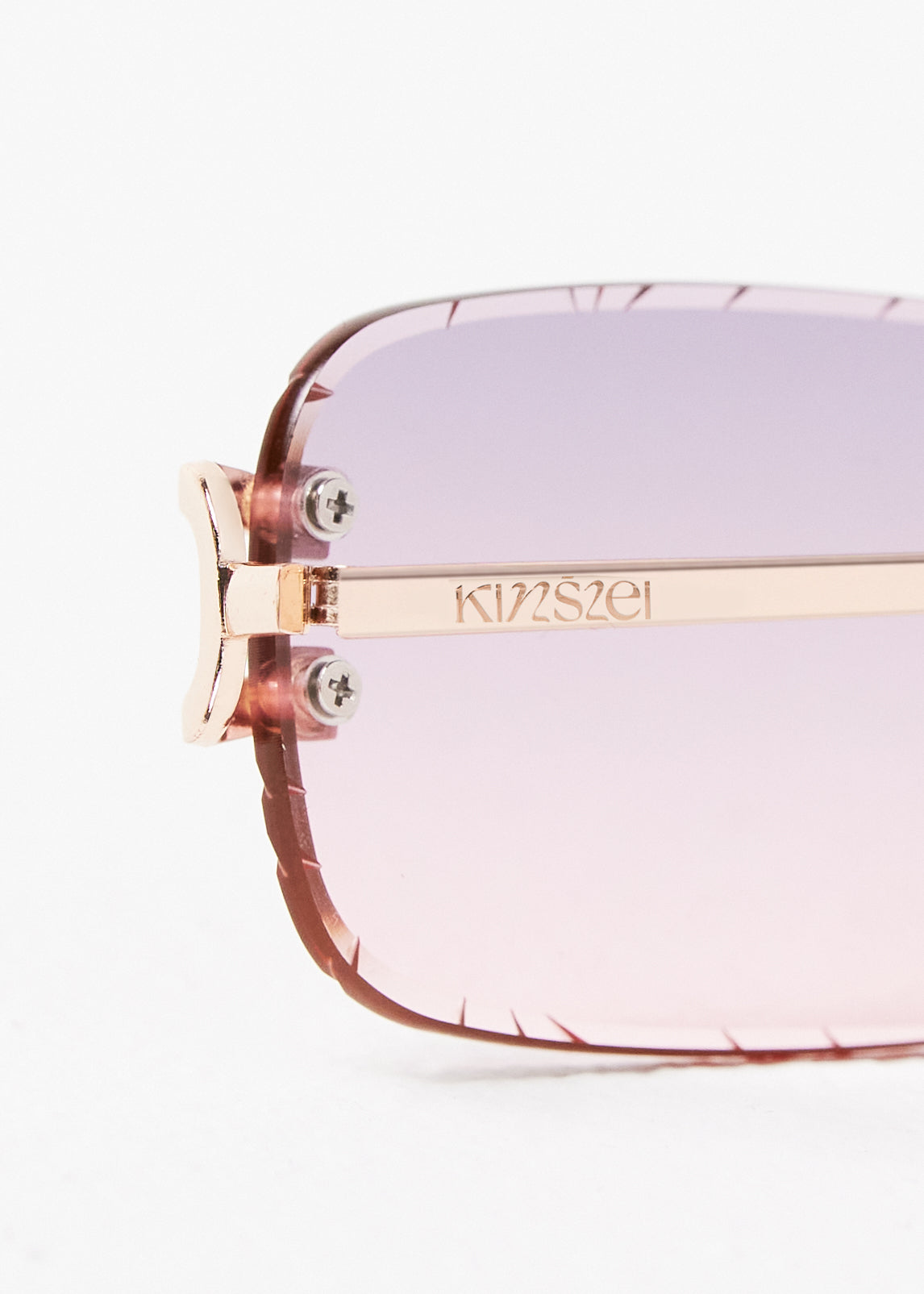 Kinslei Kids Frameless Diamond Cut Sunglasses Pink