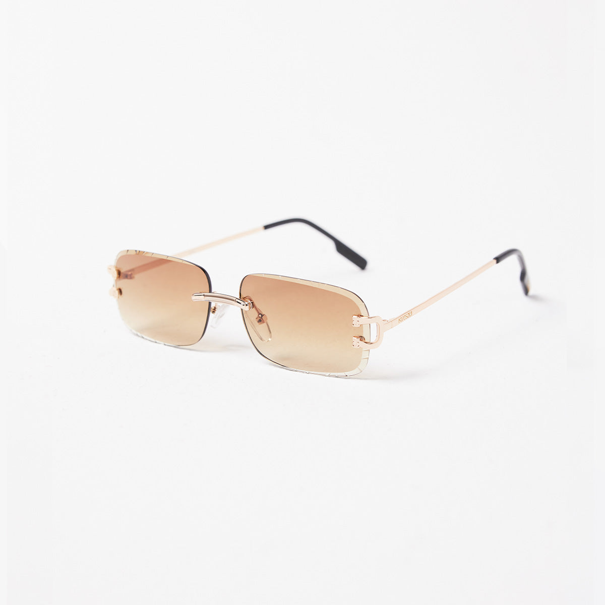 Kinslei Kids Frameless Diamond Cut Sunglasses Champagne