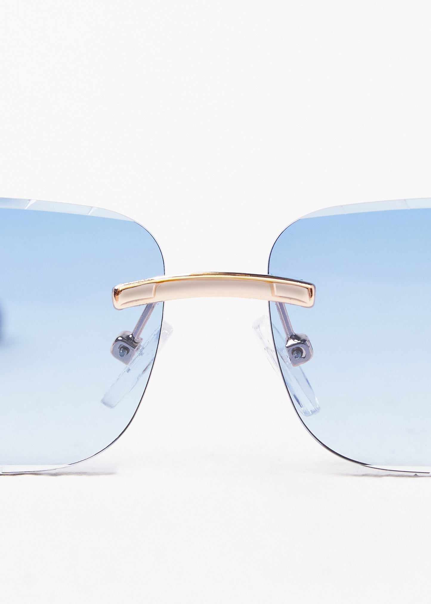 Kinslei Kids Frameless Diamond Cut Sunglasses Blue