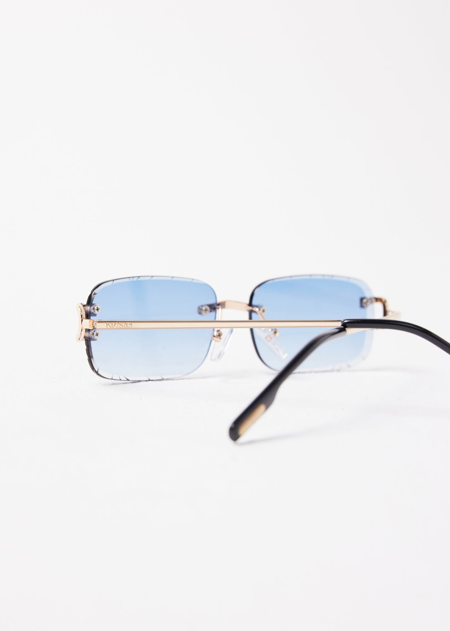 Kinslei Kids Frameless Diamond Cut Sunglasses Blue