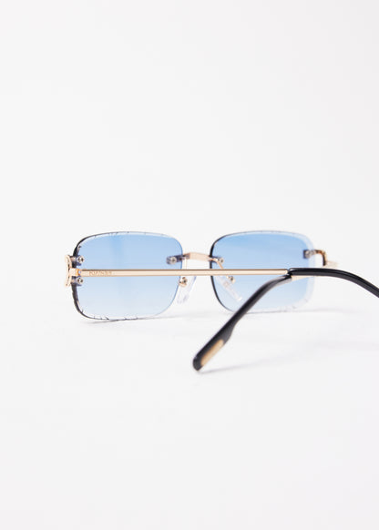 Kinslei Kids Frameless Diamond Cut Sunglasses Blue