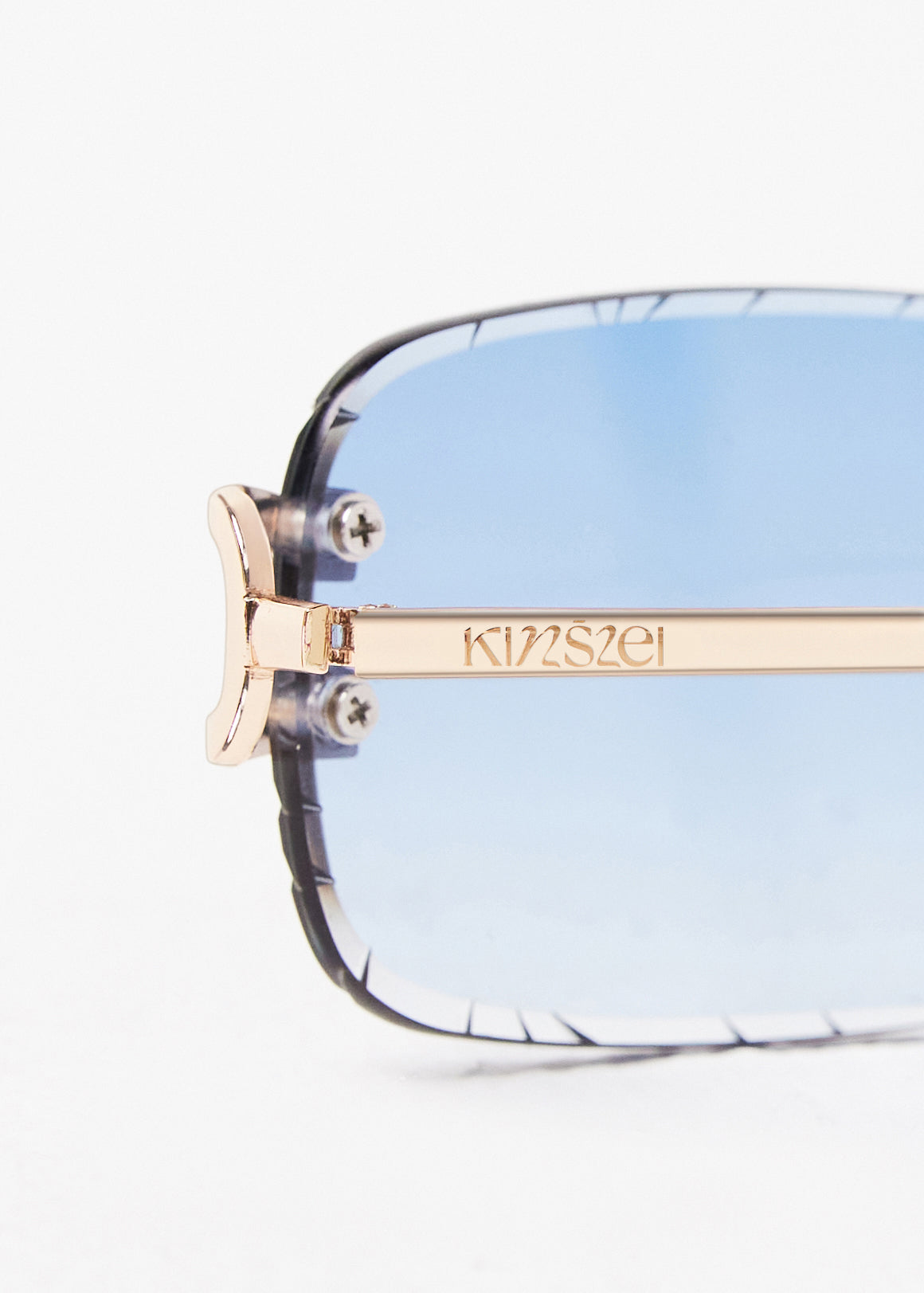 Kinslei Kids Frameless Diamond Cut Sunglasses Blue