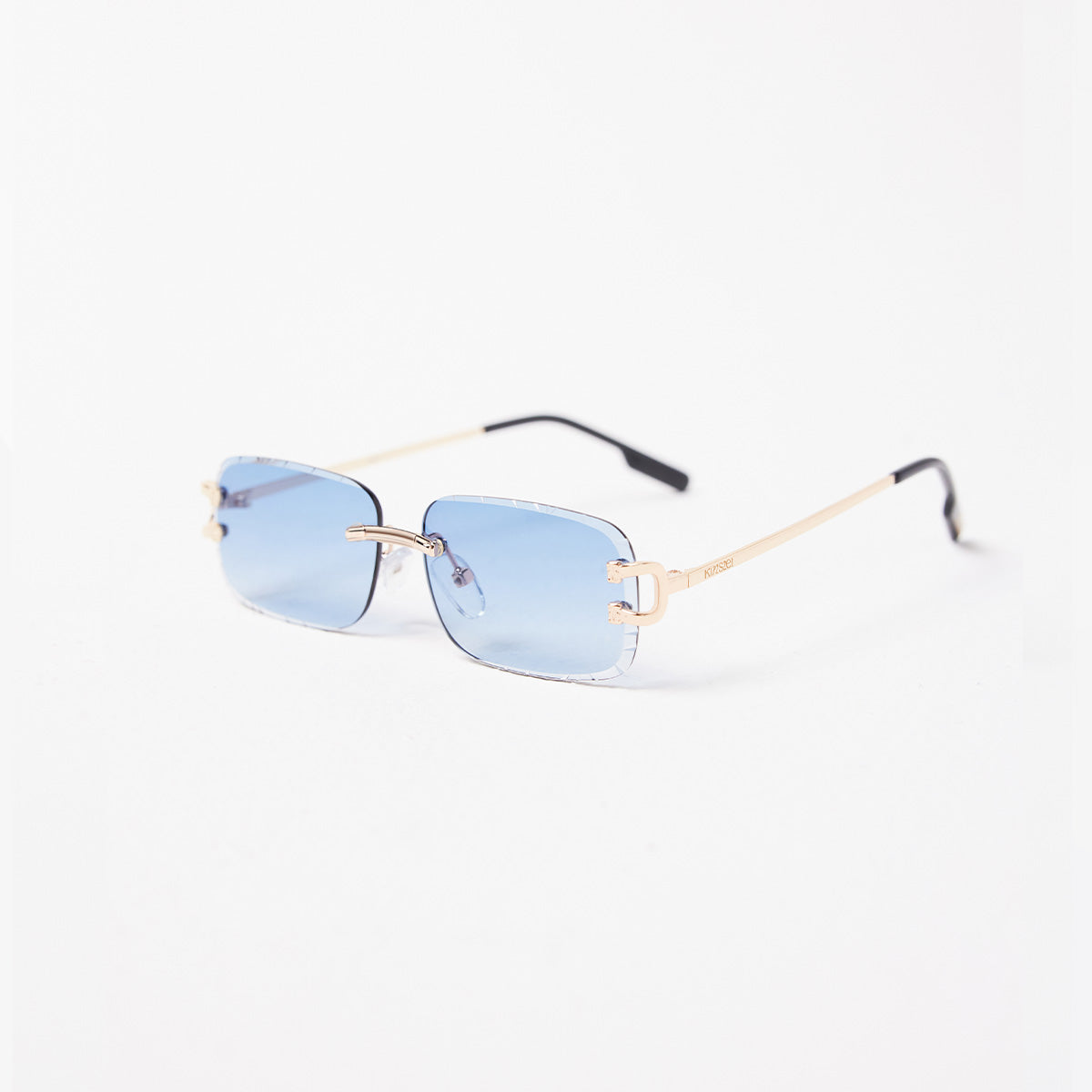 Kinslei Kids Frameless Diamond Cut Sunglasses Blue