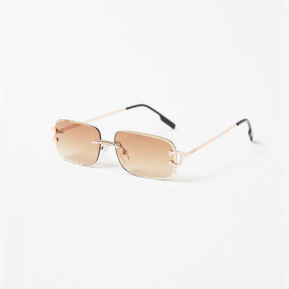 Kinslei Kids Frameless Diamond Cut Sunglasses Champagne