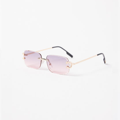 Kinslei Kids Frameless Diamond Cut Sunglasses Pink